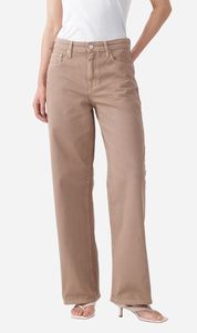 Denim: Outland Denim | Olive Mid Slouchy Wide Jean - Mushroom