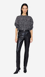 Loungewear: Anine Bing | Miles Sweatshirt - Grey Leopard