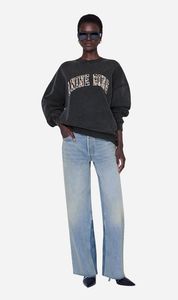 Loungewear: Anine Bing | Miles Sweatshirt AB Leopard - Washed Black