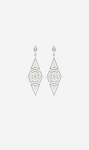 Zoe & Morgan | Volcano Earrings - Silver/White Topaz