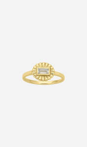 Full Price 3: Zoe & Morgan | Odette Ring - Gold/Baguette White Topaz