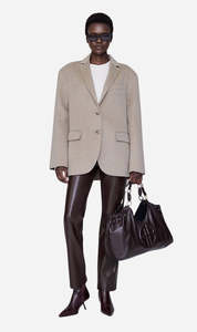 Anine Bing | Quinn Blazer - Oat Melange Cashmere