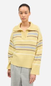 Winter Edit: Skall Studio | Paul V Neck Jumper - Yellow/Grey