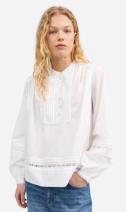 Blouse: Skall Studio | Leaf Shirt - Optic White