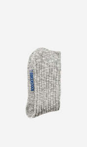 Birkenstock: Birkenstock | Womens Cotton Slub Socks - Grey/White