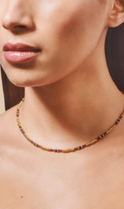 Tityaravy: Tityaravy | Jamuna Necklace - Garnet/Chrysophase