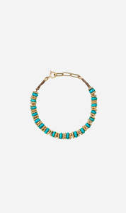 Tityaravy: Tityaravy | Seda Bracelet - Beige / Turquoise