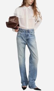 Frame | The Silk Cape Blouse - Cream