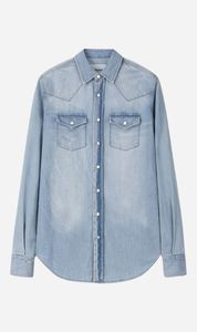 Tonywack | Washed Denim Western Shirt - Washed Light Blue