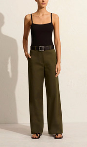 Matteau | Straight Twill Trouser - Olive