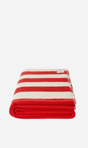 Home 1: Assembly Label | Signature Stripe Beach Towel - Chilli/Cream