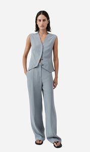 St Agni: St Agni | Minimal Tailored Vest - Mist