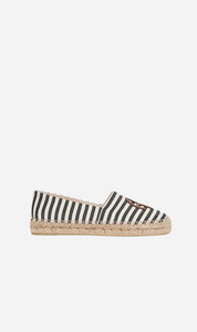 Anine Bing Footwear: Anine Bing | Paloma Espadrilles - Black/Natural Stripe