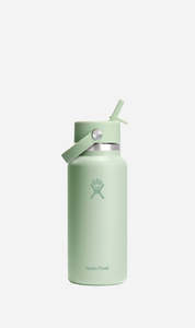 Green: Hydro Flask | 32 Oz Wide Flex Straw Cap - Aloe