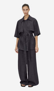 Womens Outerwear: Camilla and Marc | Antony Short Trench - Denim Navy