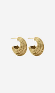 Womens Jewellery: Zoe & Morgan | Rae Hoops - 22k Gold Plated