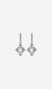 Womens Jewellery: Zoe & Morgan | Reya Earrings - Silver/White Topaz