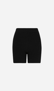 Matteau: Matteau | Cropped Knit Bike Short - Black