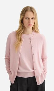 Laing | Cashmere Crewneck Cardigan - Blush