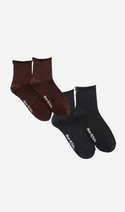 Dear Dylan: Dear Dylan | Roule Socks - Noir / Umber