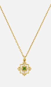 Zoe & Morgan | Centred Necklace - Gold/Chrome Diopside