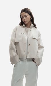 Womens Outerwear: Rebe | Mercer Jacket - Light Stone