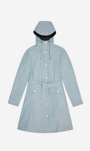 Womens Outerwear: RAINS | Curve Long Jacket - Pool