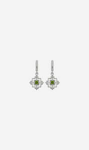 Zoe & Morgan | Centred Earrings - Silver/Chrome Diopside