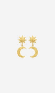 Womens Jewellery: Zoe & Morgan | Moonlight Earrings - Gold
