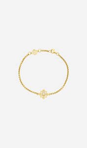 Womens Jewellery: Zoe & Morgan | Centred Bracelet - Gold/White Zircon