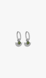 Womens Jewellery: Zoe & Morgan | Eos Earrings - Sterling Silver With Chrome Diopside