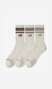 New Balance | Everyday Mid Calf 3 Pack Sock - Seasalt