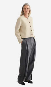 Laing: Laing | Invert Pleat Trouser - Pewter