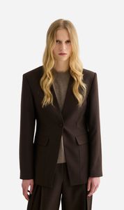 Laing | Collarless Blazer - Truffle