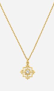 Zoe & Morgan | Centred Necklace - Gold/White Zircon