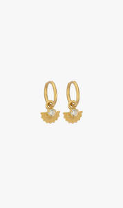 The Gift Guide: Zoe & Morgan | Eos Earrings - 22k Gold Plate With White Zircon