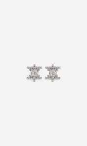 Zoe & Morgan | Inti Stud - Silver Peach Zircon