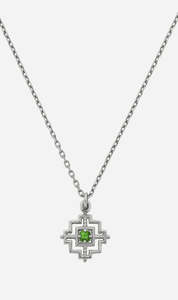 Zoe & Morgan | Centred Necklace - Silver/Chrome Diopside
