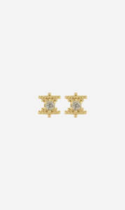 Zoe & Morgan | Inti Stud - Gold Peach Zircon