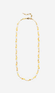 Summer Whites: Anni Lu | Daisy Flower Necklace - Gold