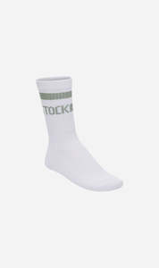 Summer Whites: Birkenstock | Cotton Crew Stripe - White