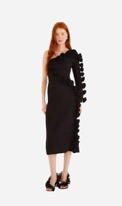 Farm Rio | One Shoulder Midi Dress - Black