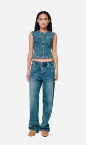 Sale Jeans: Wynn Hamlyn | Button Fly Classic Jeans - Mid Dirty Wash