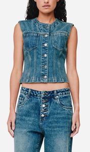 Sale Tops: Wynn Hamlyn | Molly Denim Top - Mid Dirty Wash