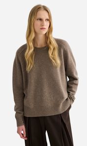 Laing: Laing | Cashmere Oversized Crewneck - Cocoa Marle