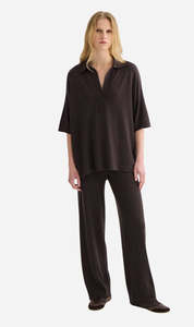 Laing: Laing | Wide Leg Knit Pant - Truffle