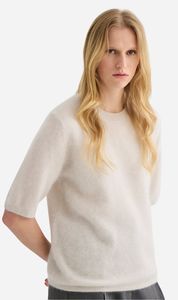 Laing: Laing | Brushed Cashmere T.Shirt - Oyster