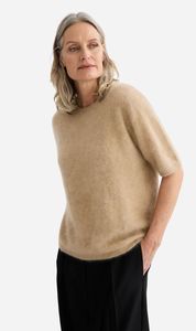 Laing: Laing | Brushed Cashmere T.Shirt - Soft Beige