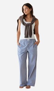 Dear Dylan: Dear Dylan | Boxer Pant - Steel Blue Stripe