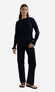 Caitlin Crisp: Caitlin Crisp | Frilly Crop Crew - Navy
